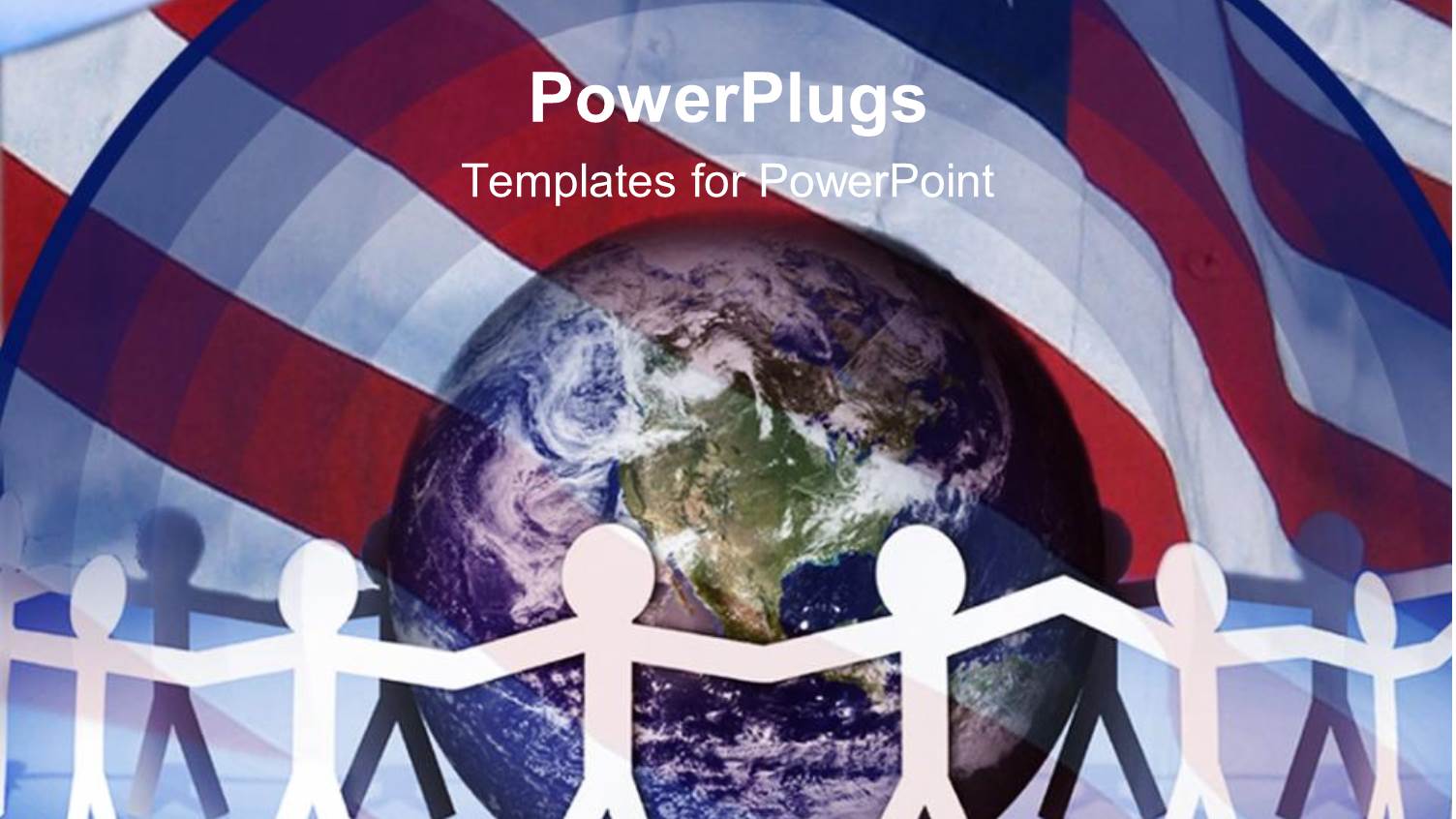 Lots of White Colored Paper Cut Human Figures Round an Earth