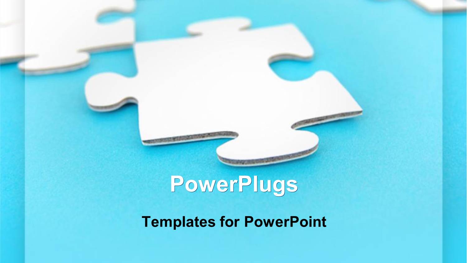 Lots of White Puzzle Pieces on a Blue Background