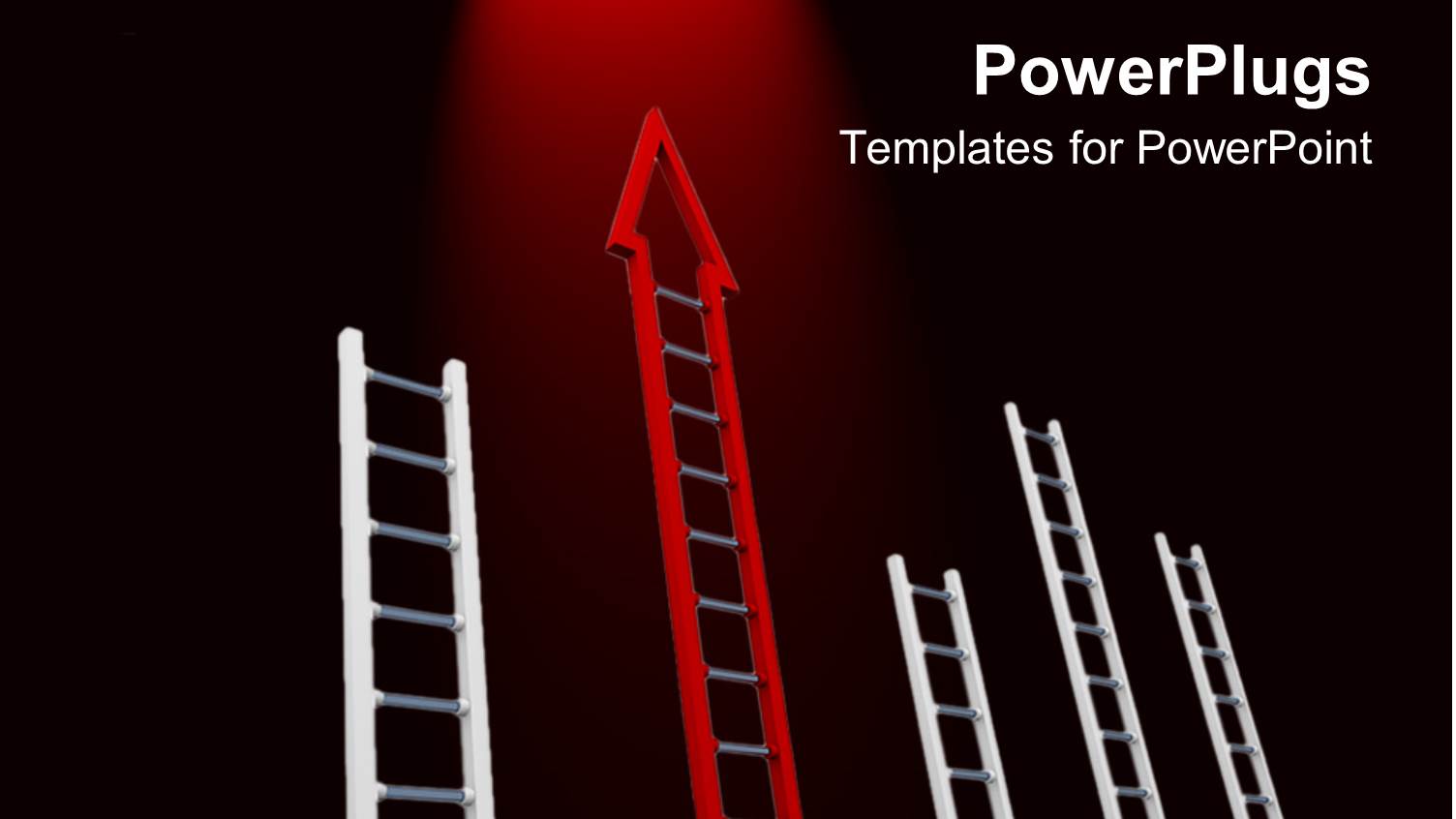 Lots of White and Red Ladders on a Black Background