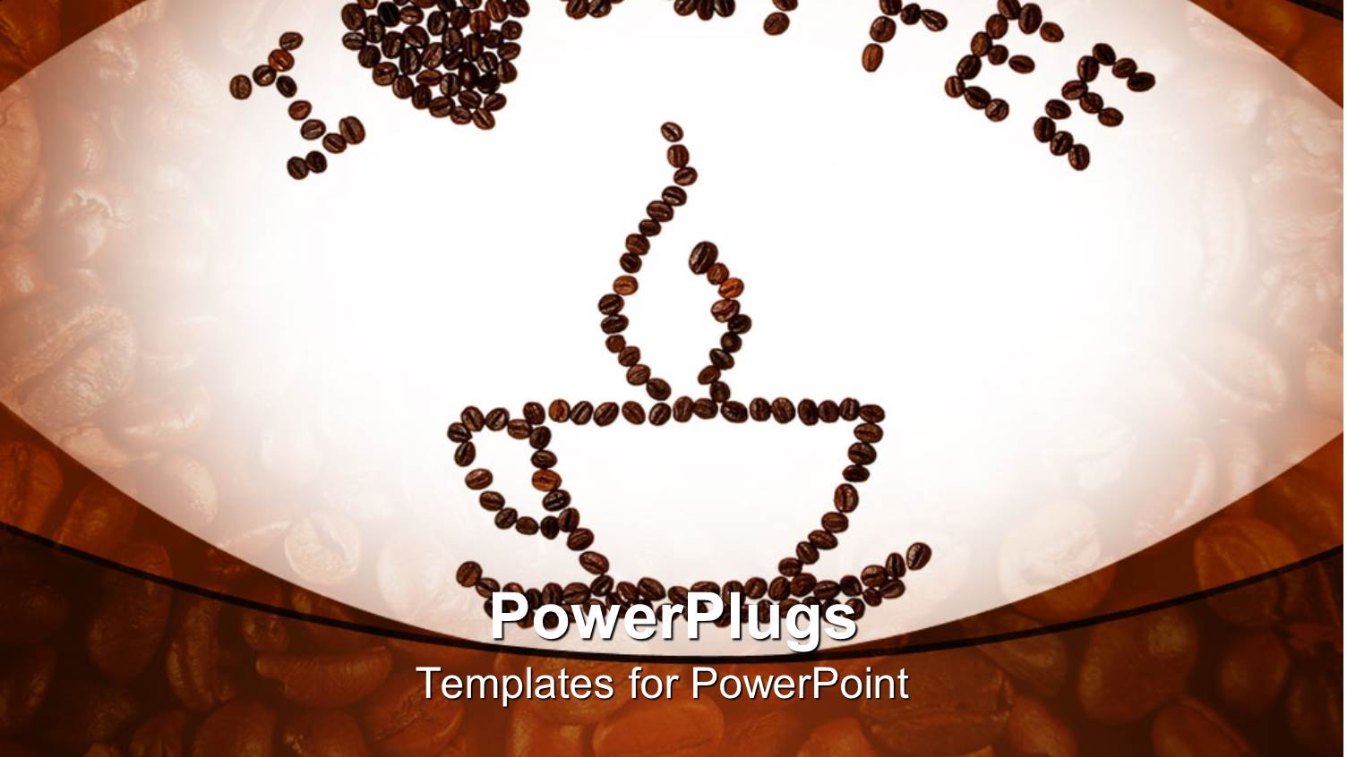 i Love Coffee with Heart and Coffee Cup Made of Coffee Beans on a Coffee Beans Background