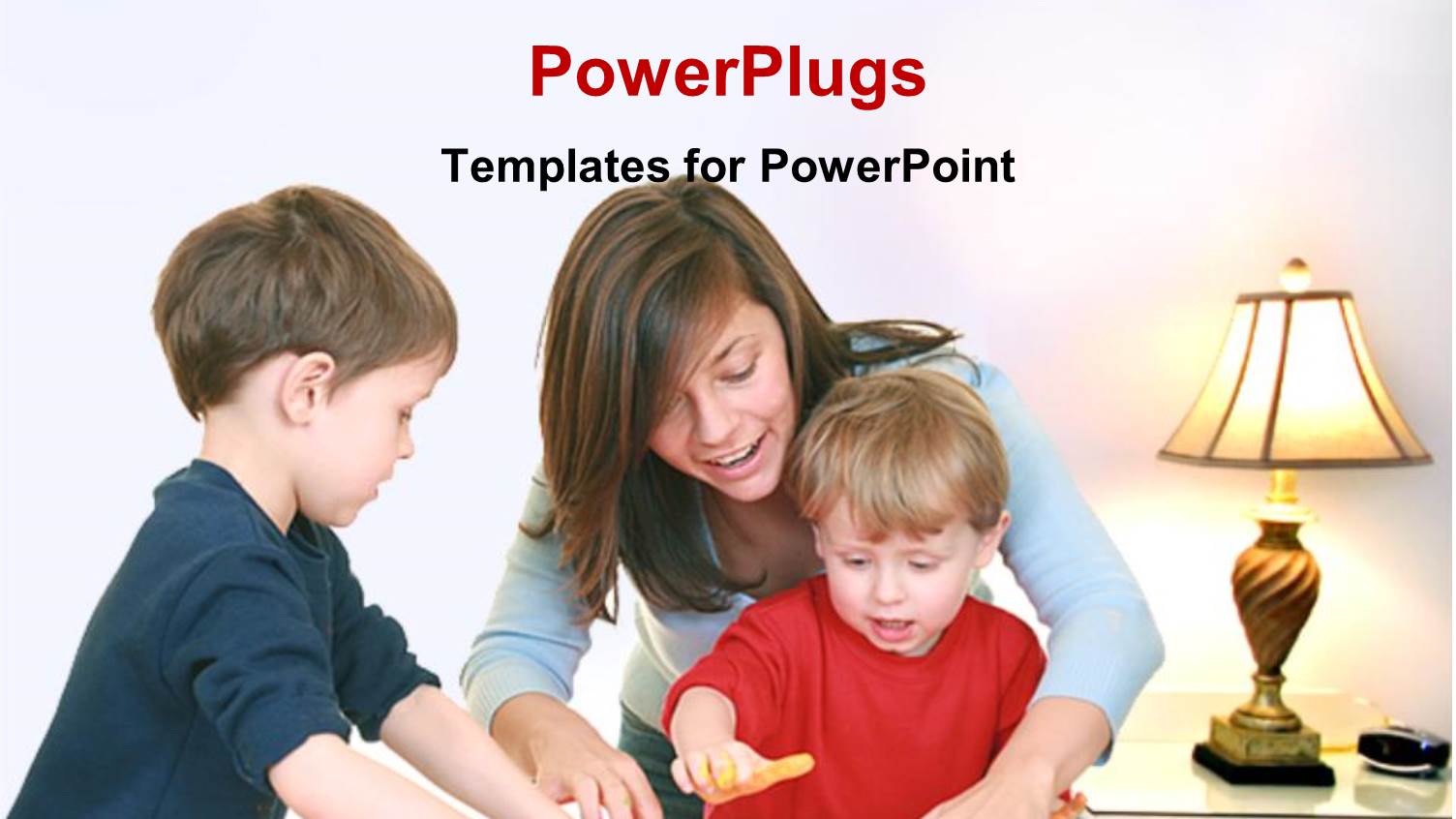 a Lovely Family of a Mother Teaching her Two Kids