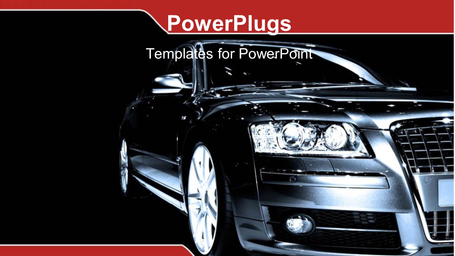 a Luxury Car with Black Background and Place for Text