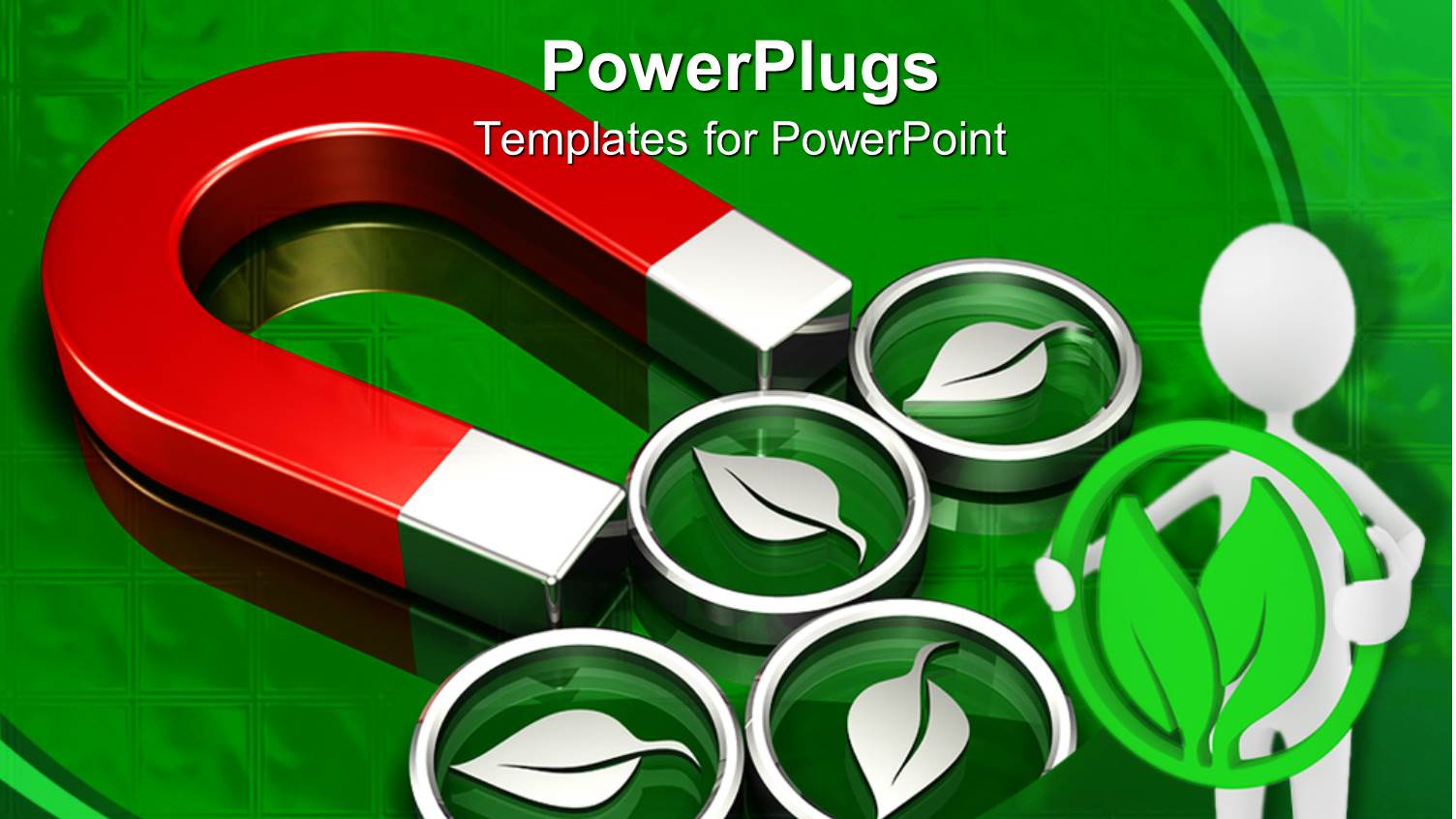 a Magnet Along with a Number of Leaf Symbols Attached