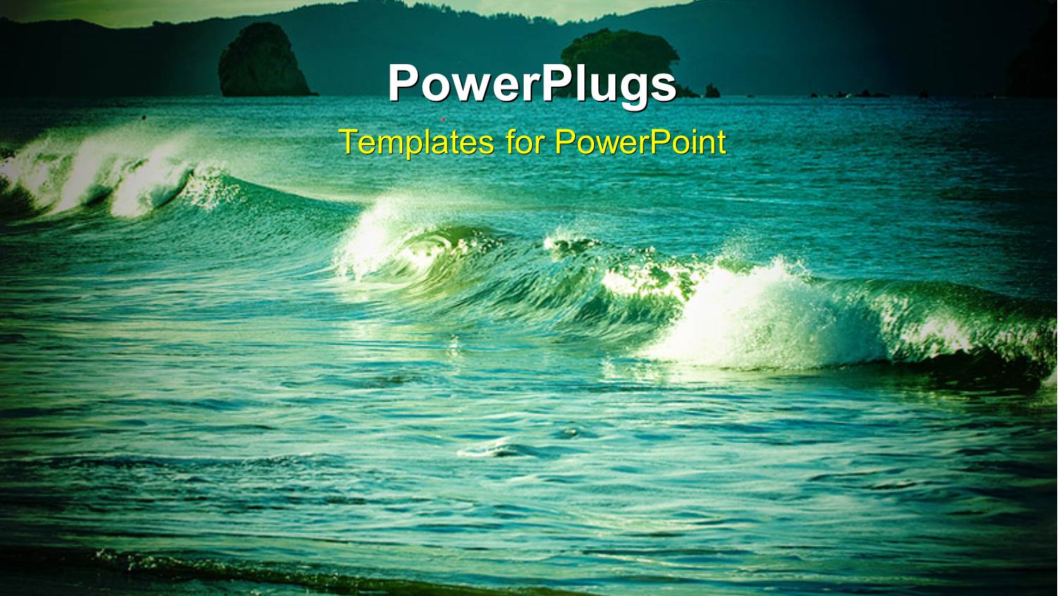 Magnificent View of the Waves on a Warm Evening Light