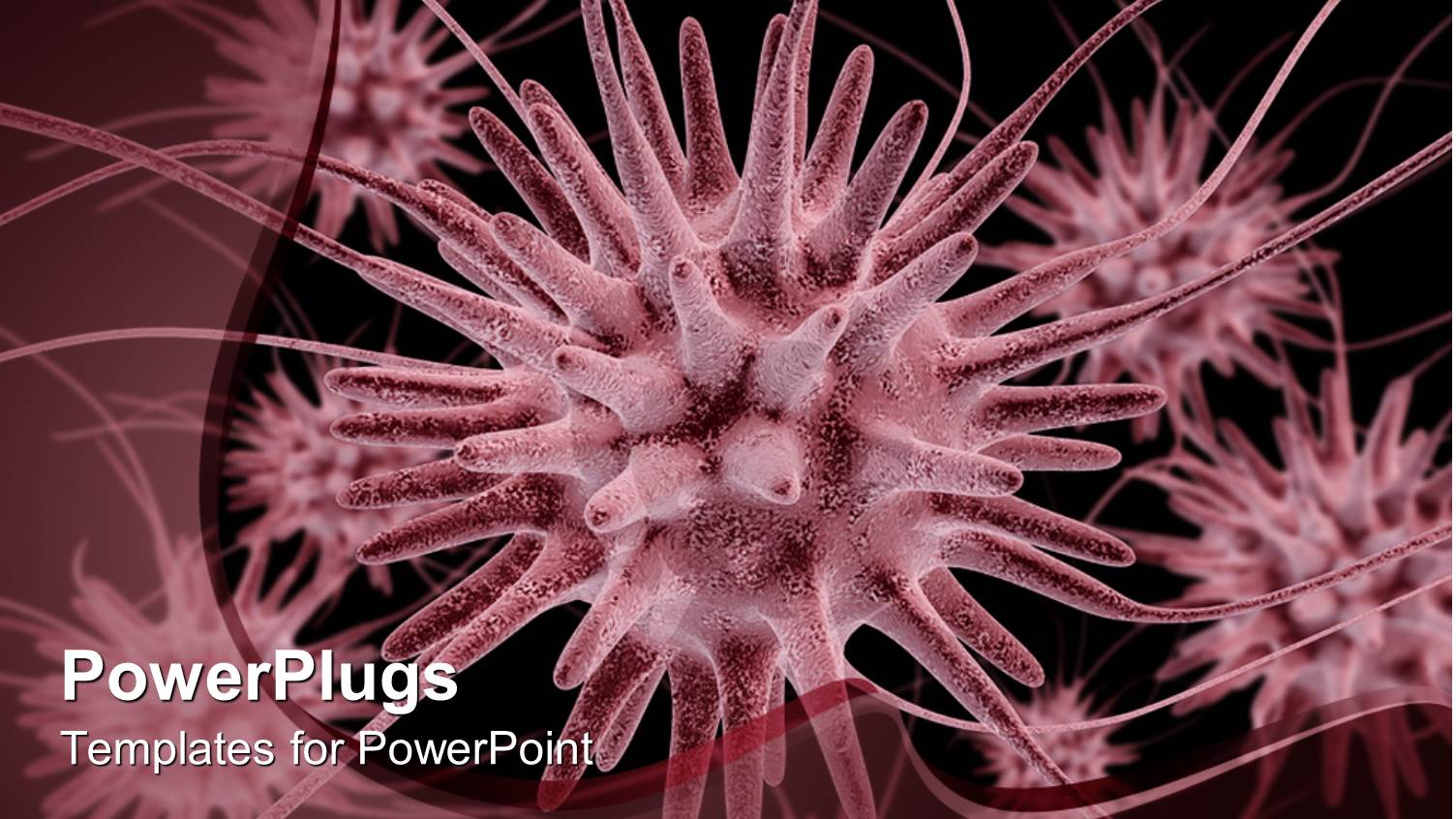 Magnified View of Lots of Microbes on a Black Background