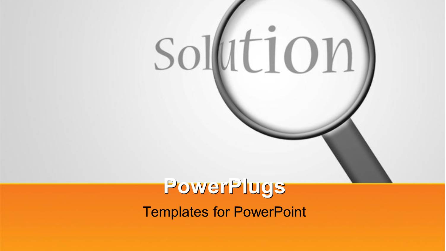 Magnifying Glass Over the Solution Word with Grey Color