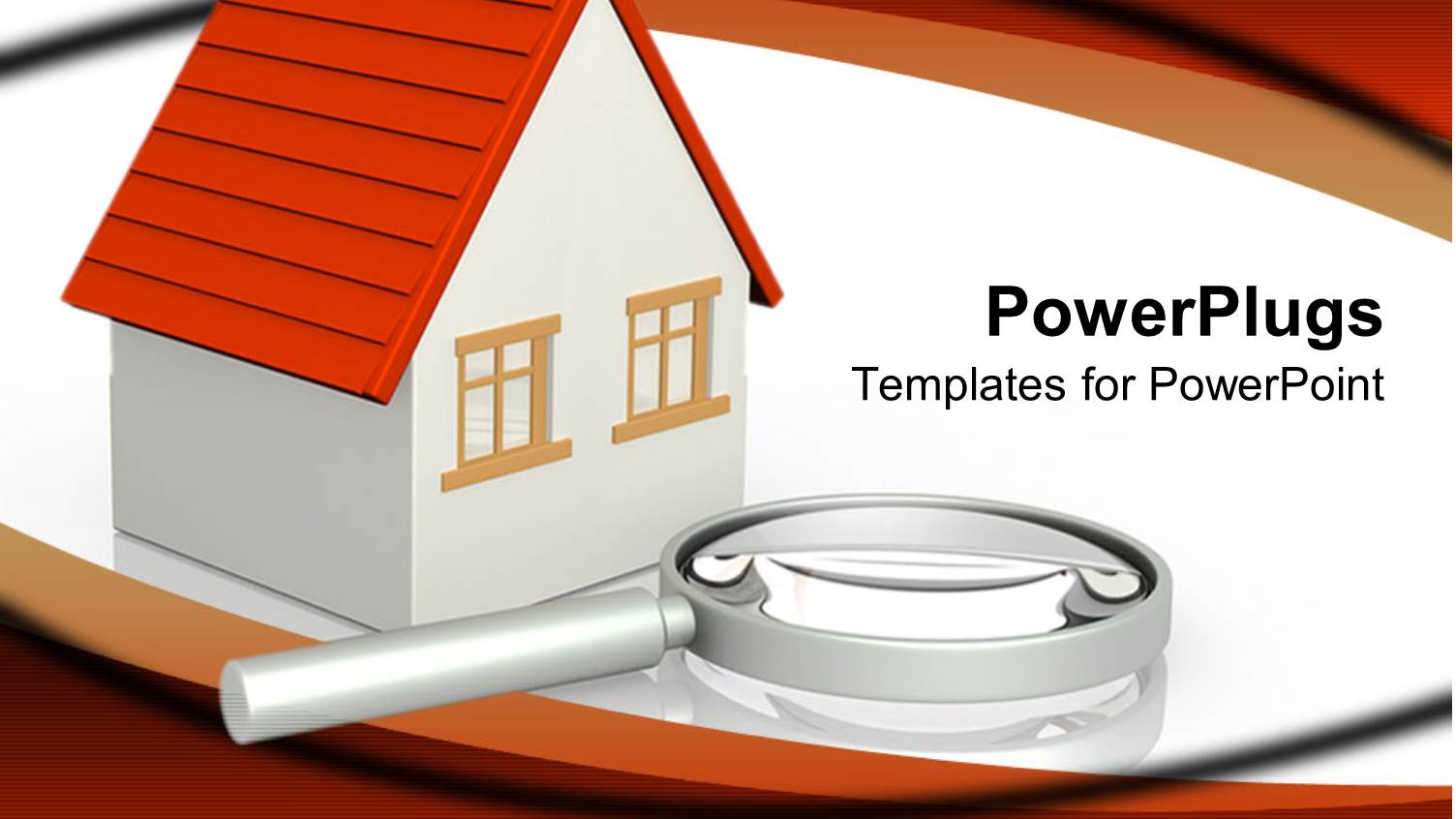 Magnifying Glass Placed Beside White Three Dimensional Bungalow