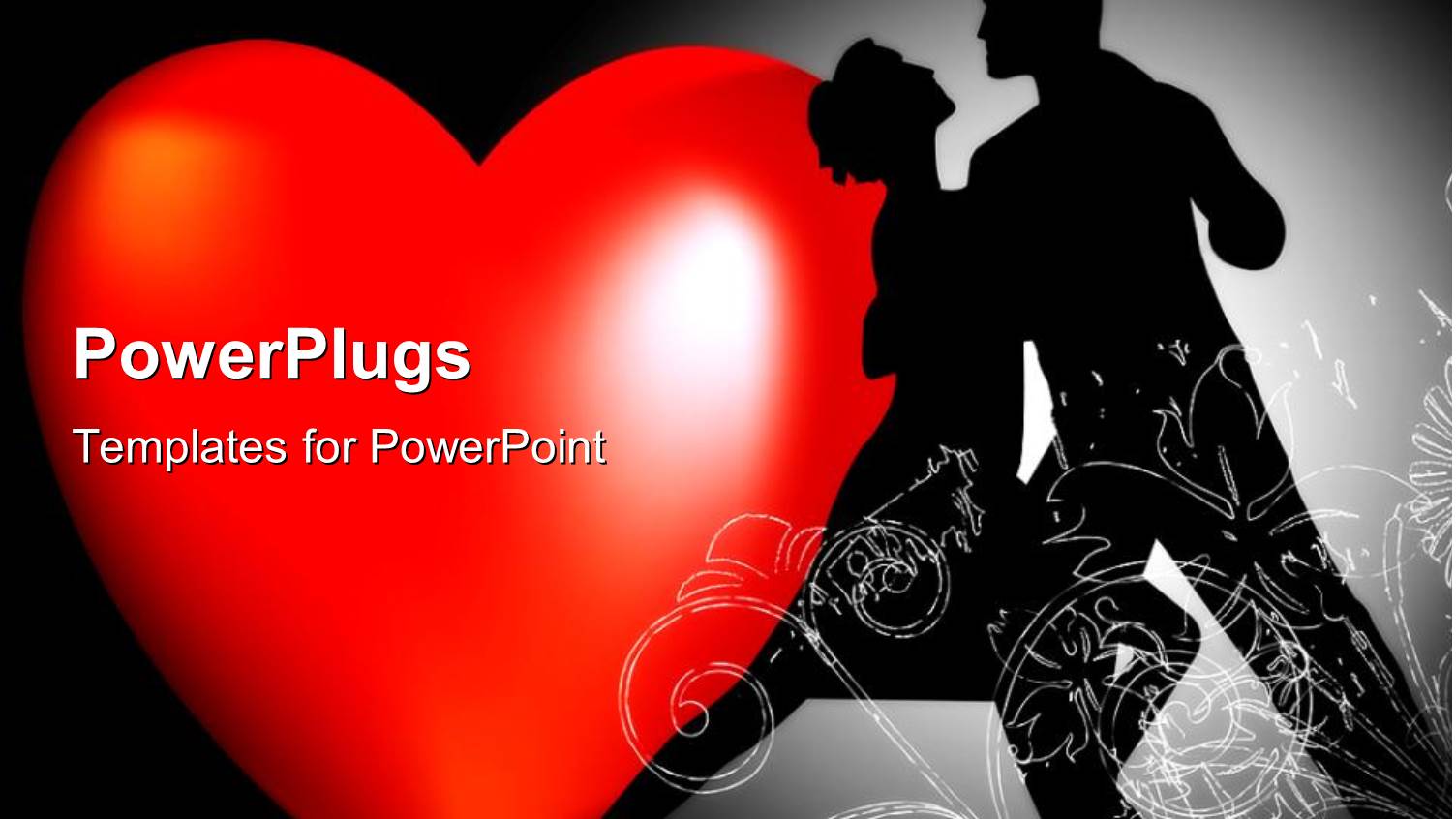 Male and Female Dancing with a Heart Symbol Beside them