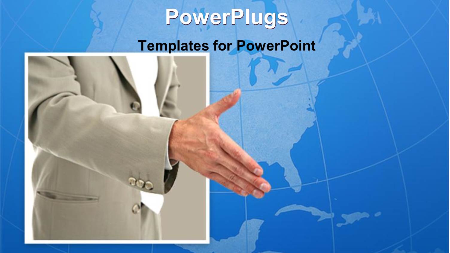 a Male Hand Illustrating a Handshake in a Square Tile