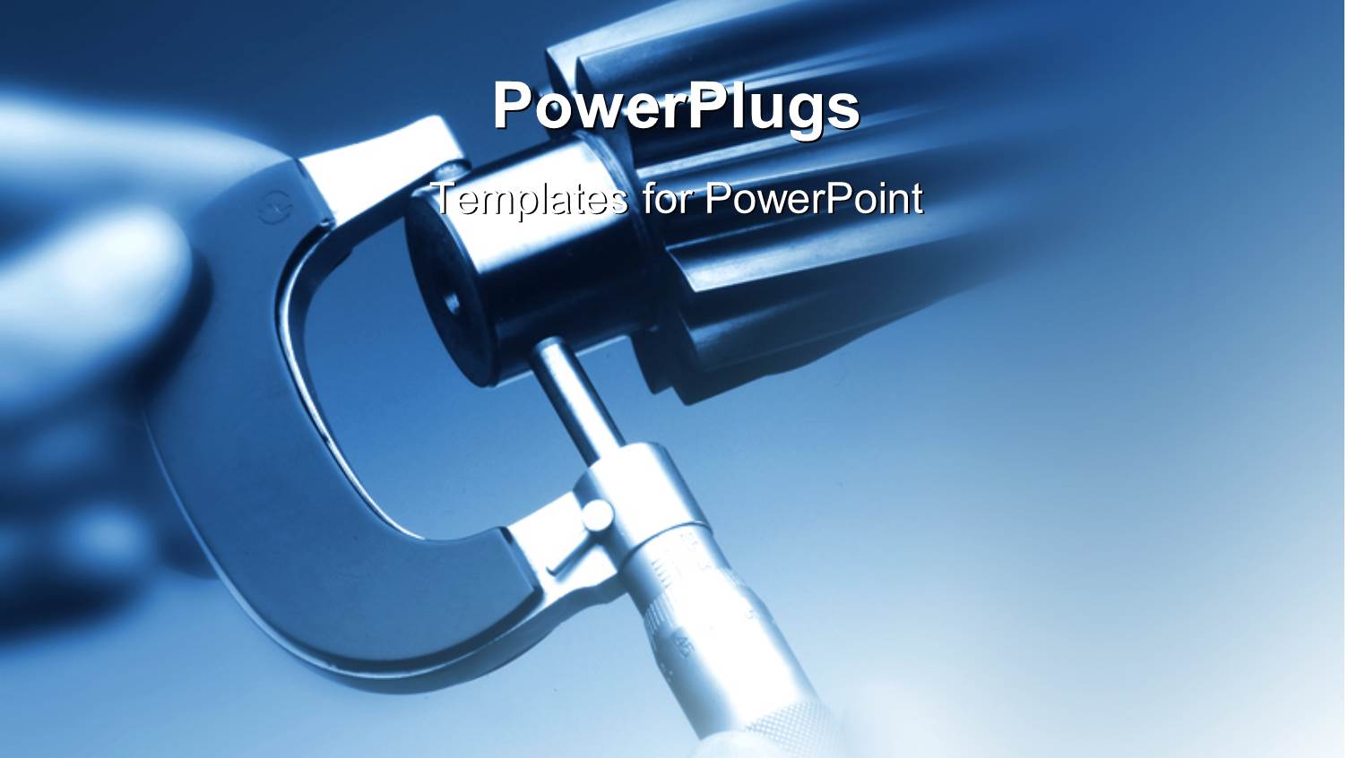 Male Hand with a Precision Measurement Tool with Blue Color