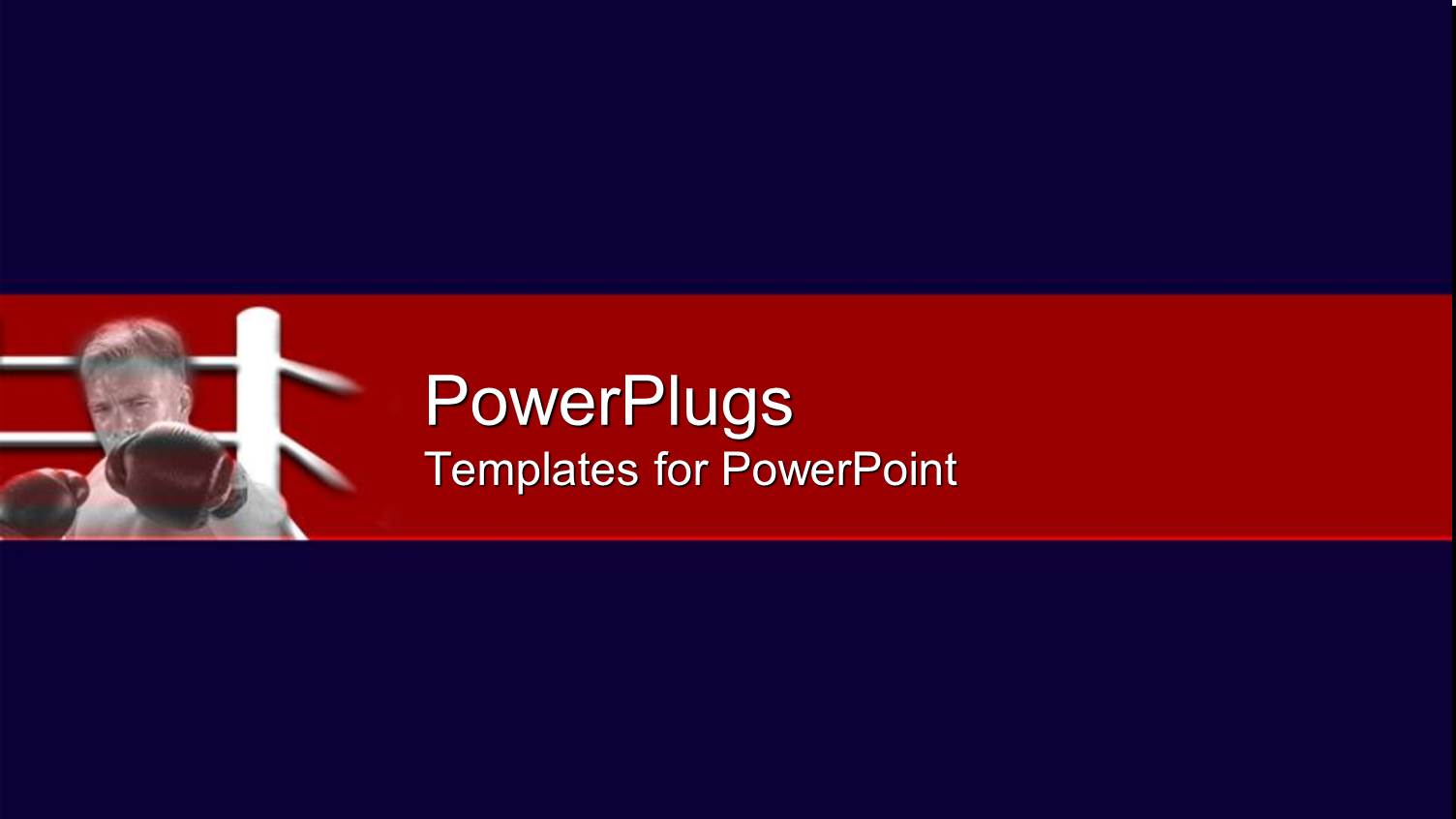 a Man in a Boxing Ring with a Deep Blue Background Surface