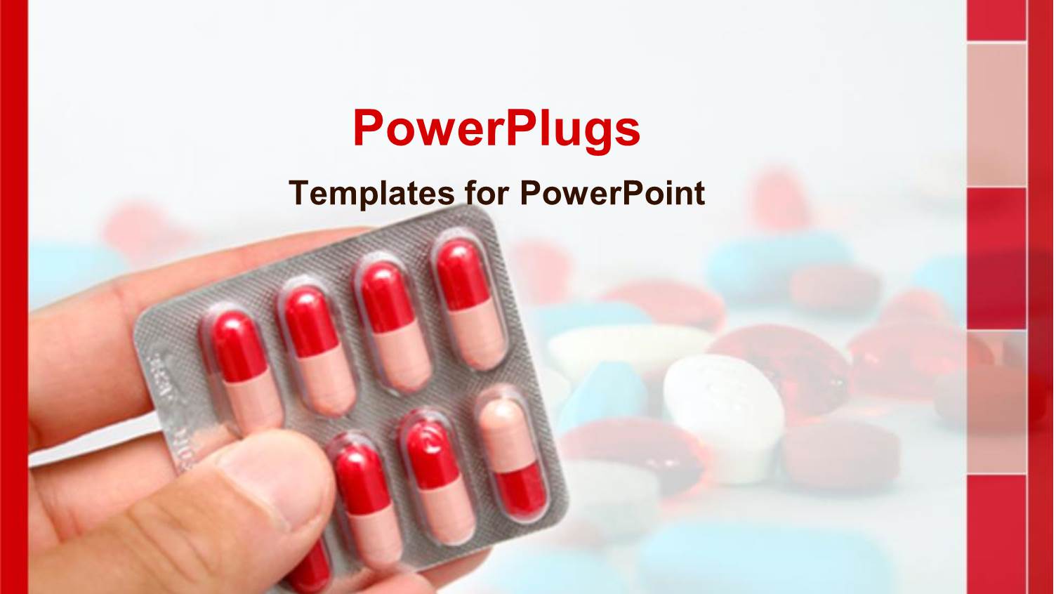 Man Holding Capsules in Hand, Different Colored Medicines in the Background