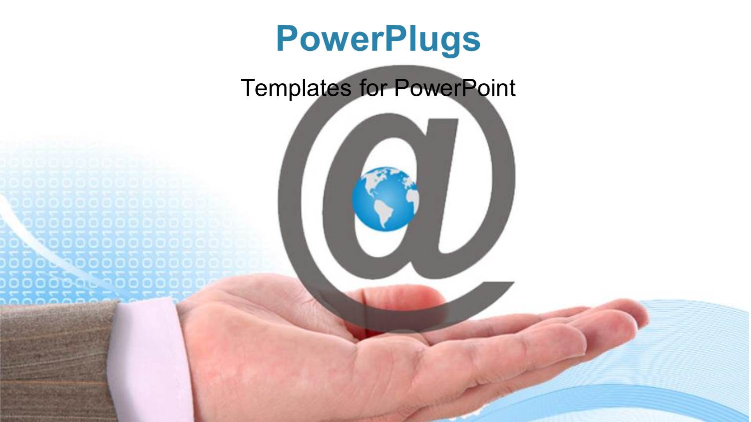 Man Holds large Email Symbol with Earth Globe in Hand