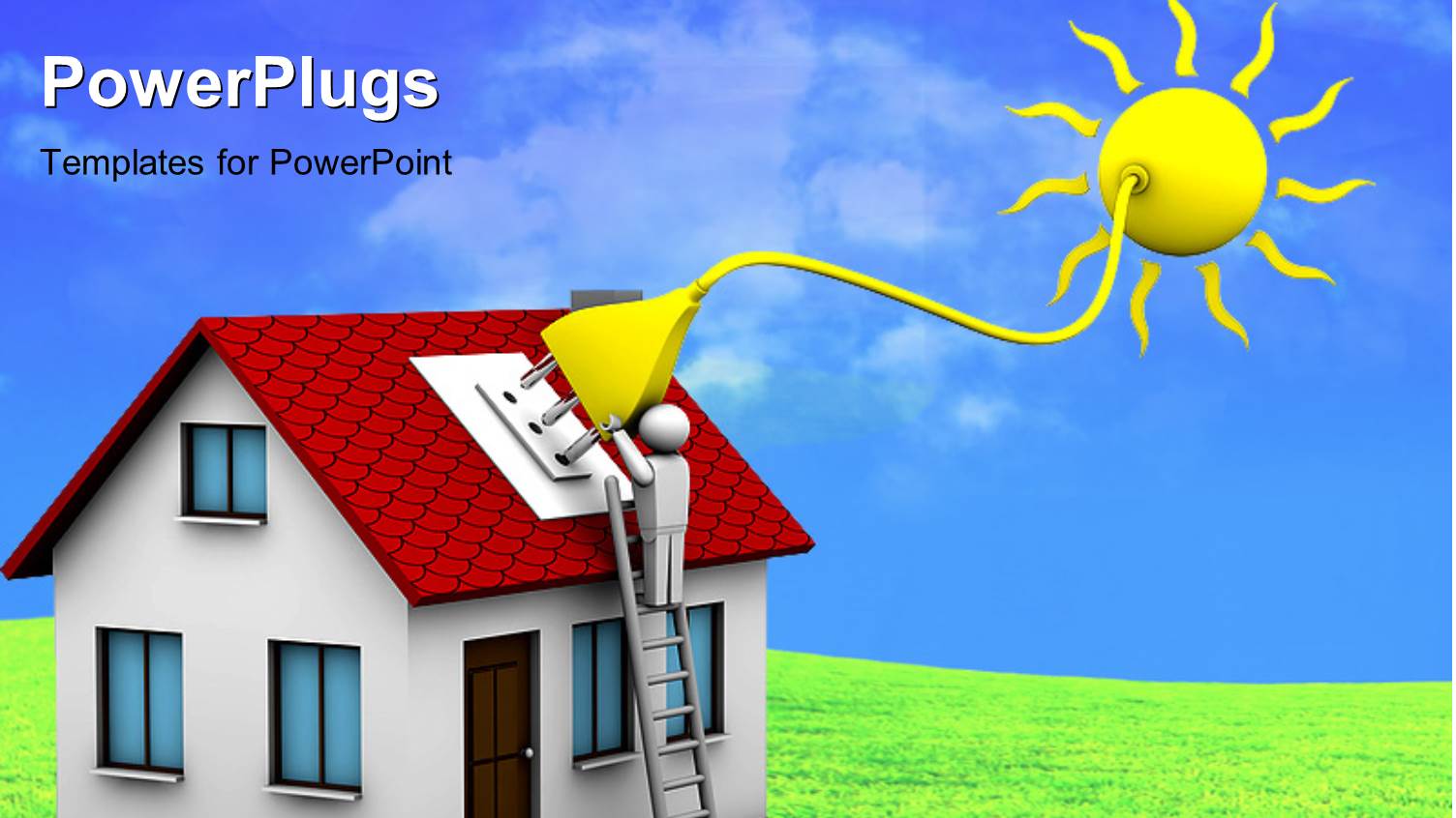 Man who Installs a Solar Energy System on a House