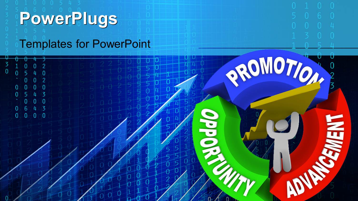 a White 3D Character Carrying a Yellow Arrow Sign.