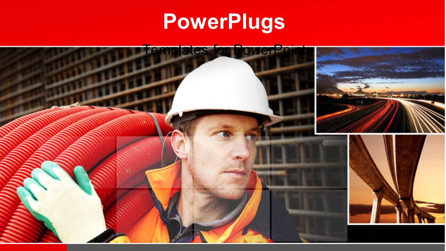 a Man Lifting a Roll of big Red Pipes Carrying Out Road Constructions