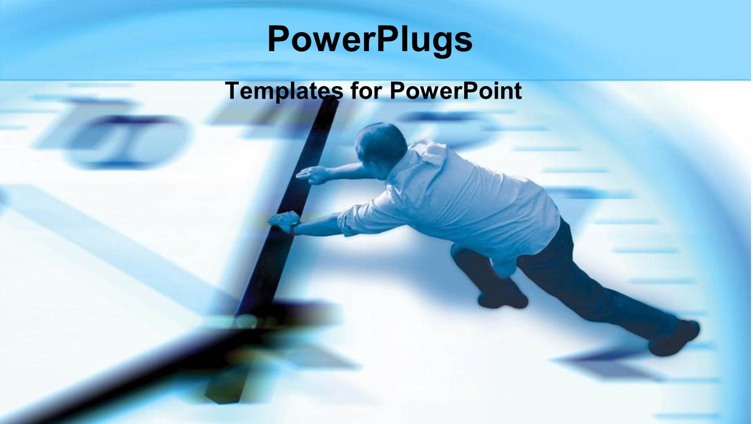 Man Pushing the Minute Hand of a big Clock