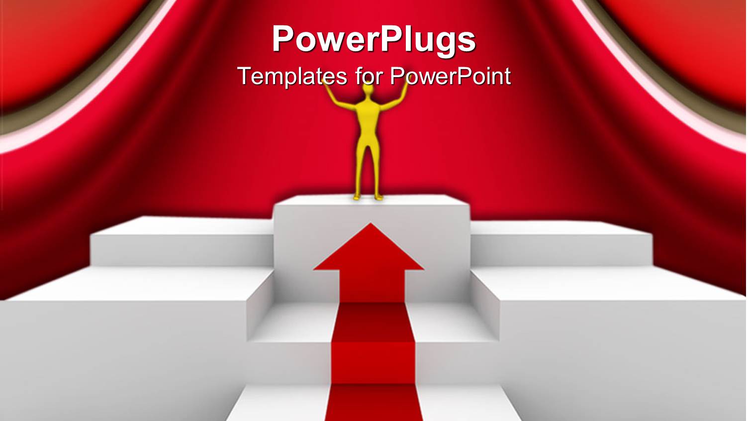 Man Raises Hand on Award Podium in Triumph