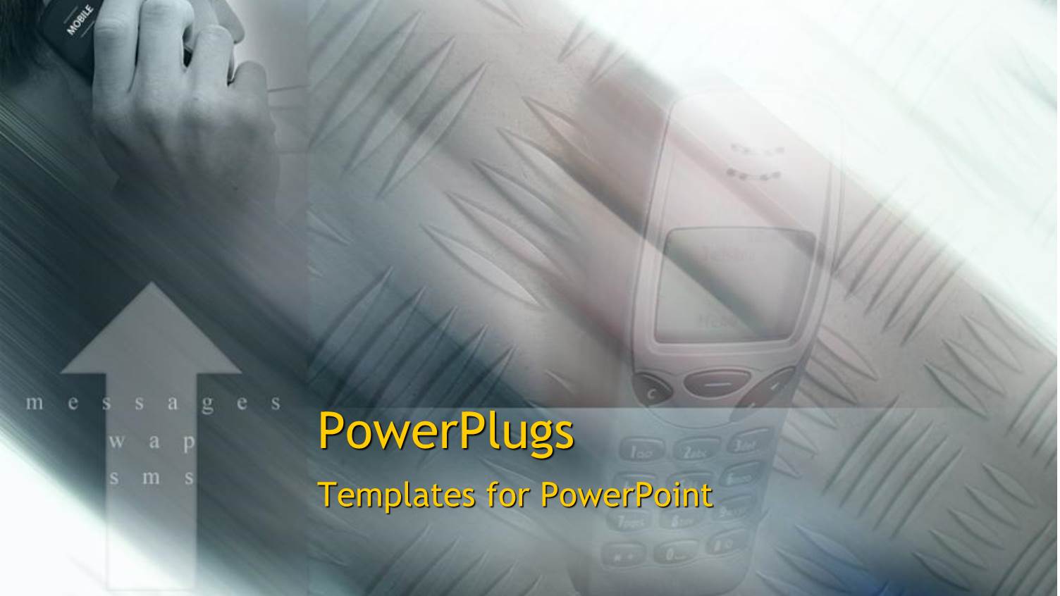 Man Talking on Cell Phone on Brown Textured Background