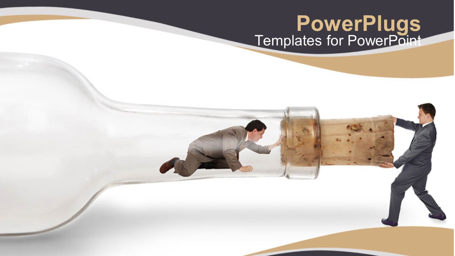 Man Trapped in a Bottle Trying to get Out and Another Helping