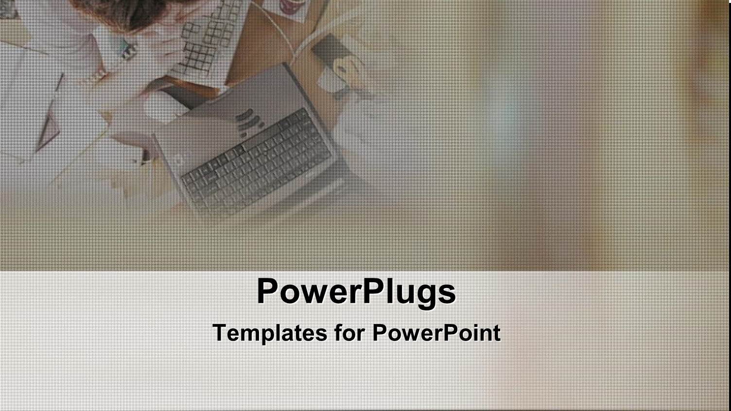 Man Working at Office Desk with Laptop, Paperwork and Coffee