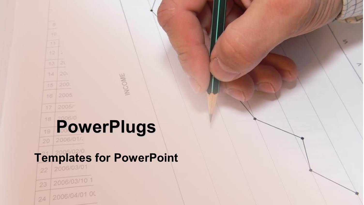 Man's Hand Holding Pencil Working on Financial Graphs