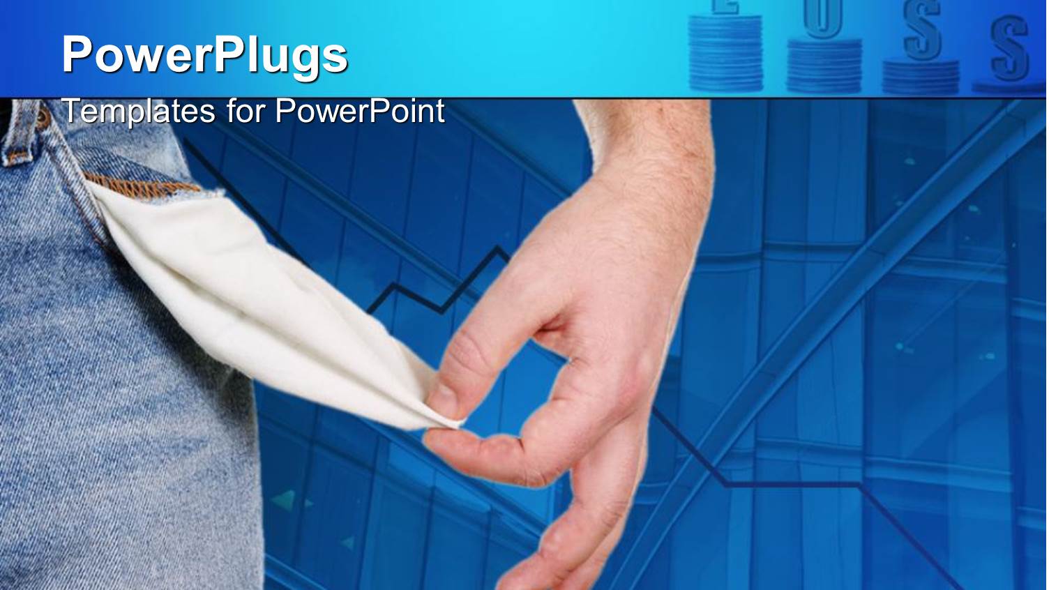 Man's Hand Turning Empty Pocket Inside Out