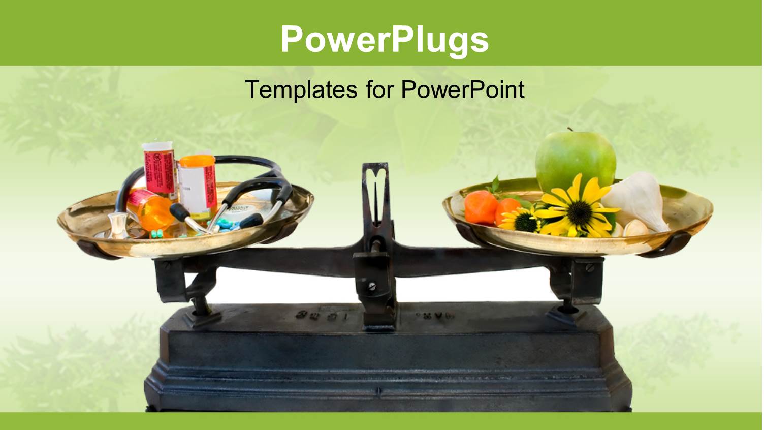 a Manual Weight Balance Scale with Drugs and Natural Elements