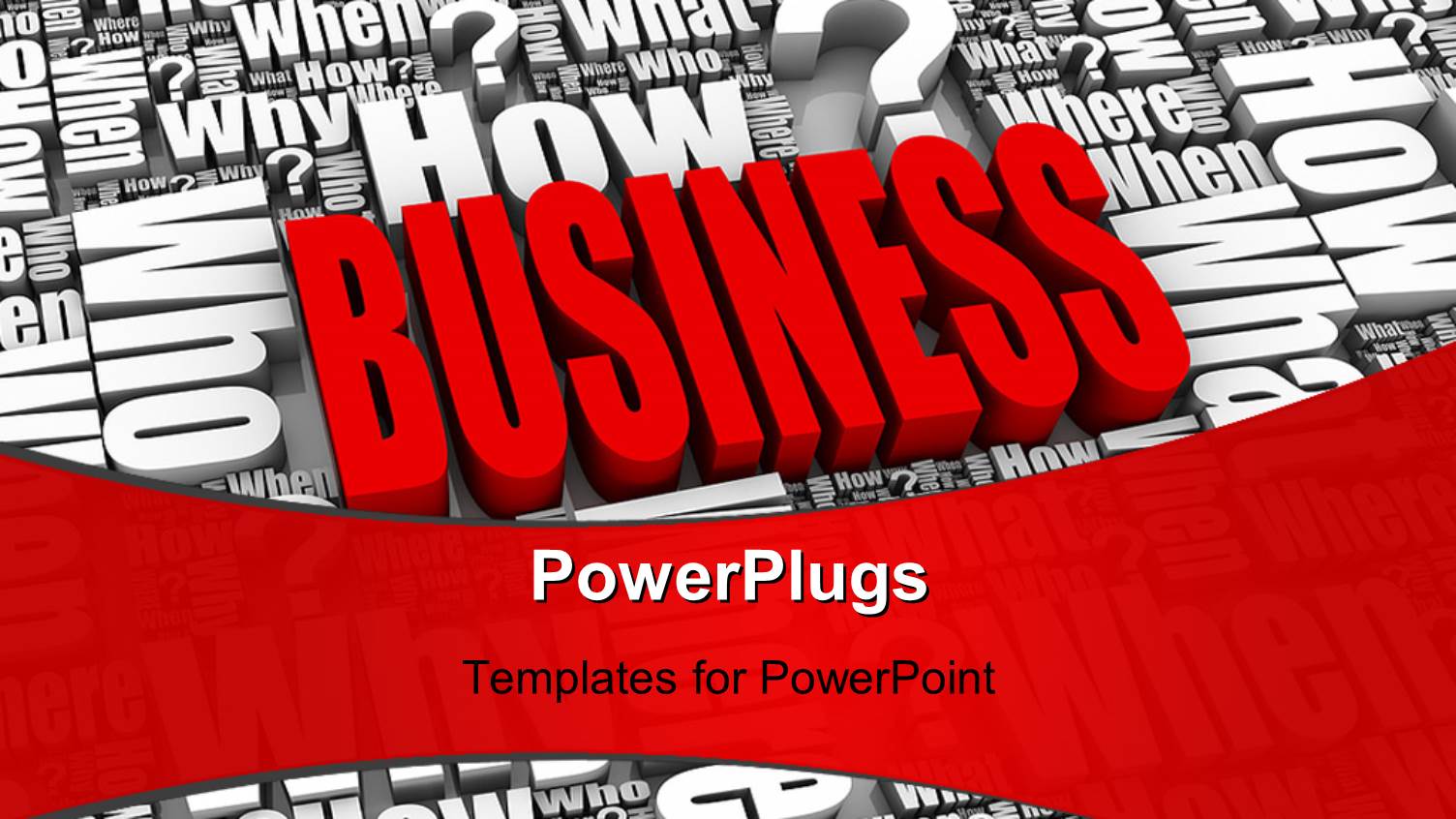 Red Colored 3D Word BUSINESS Surrounded by Series of Questions