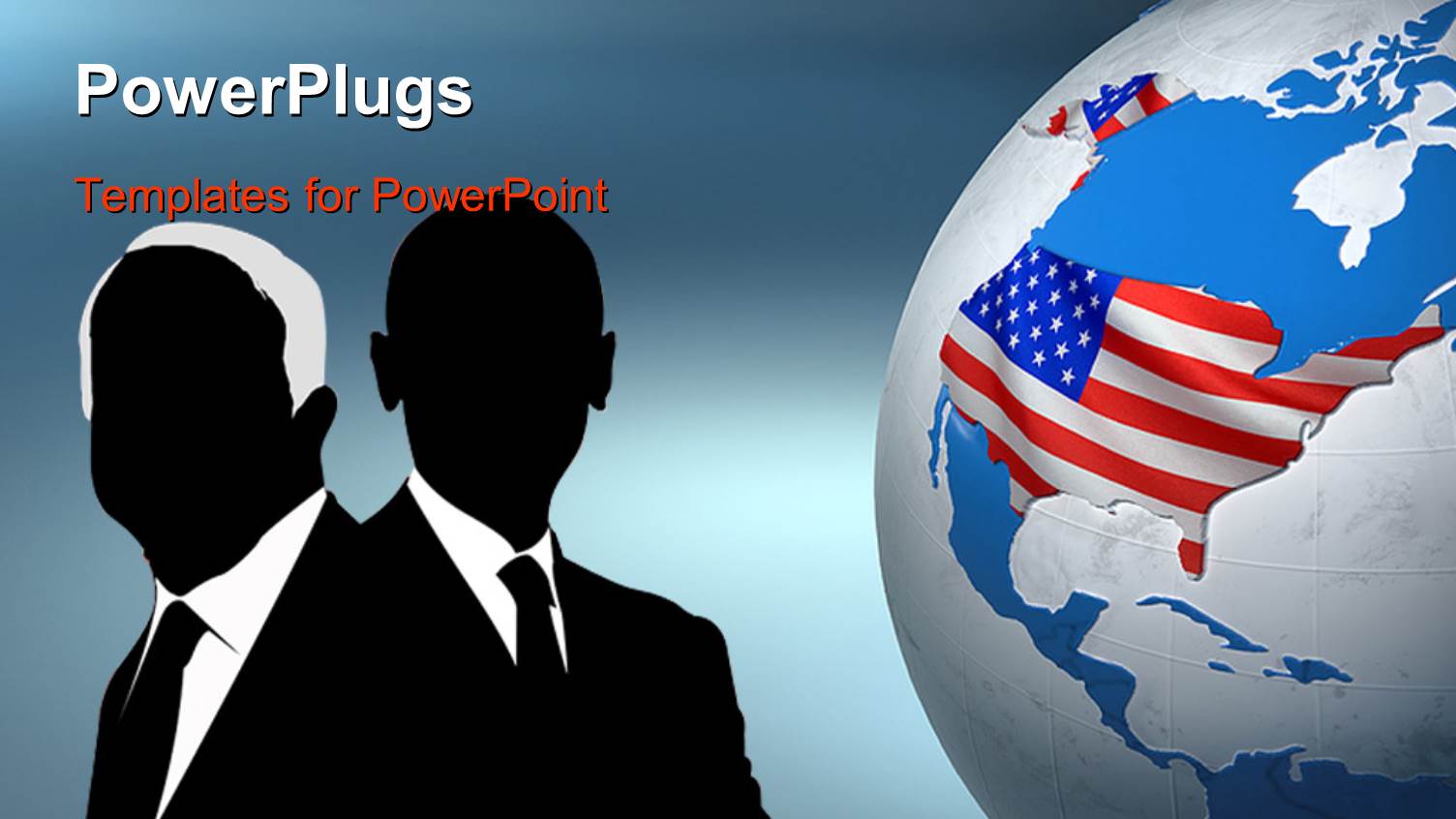 USA Presidential Election Concept with Flag on Globe and Candidates