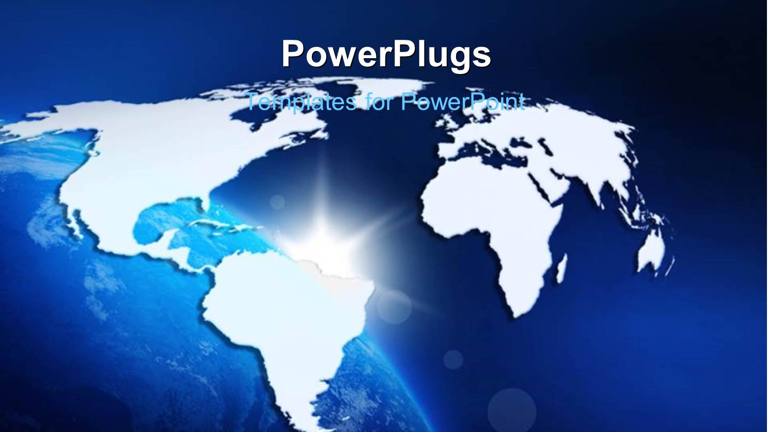 Map of the World and Globe in the Space Over Blue Background