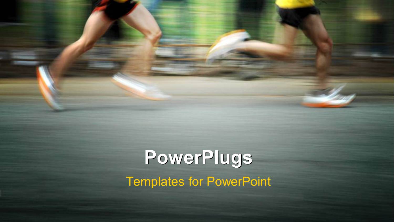 Marathon Runners Concept with Motion Blur Effect