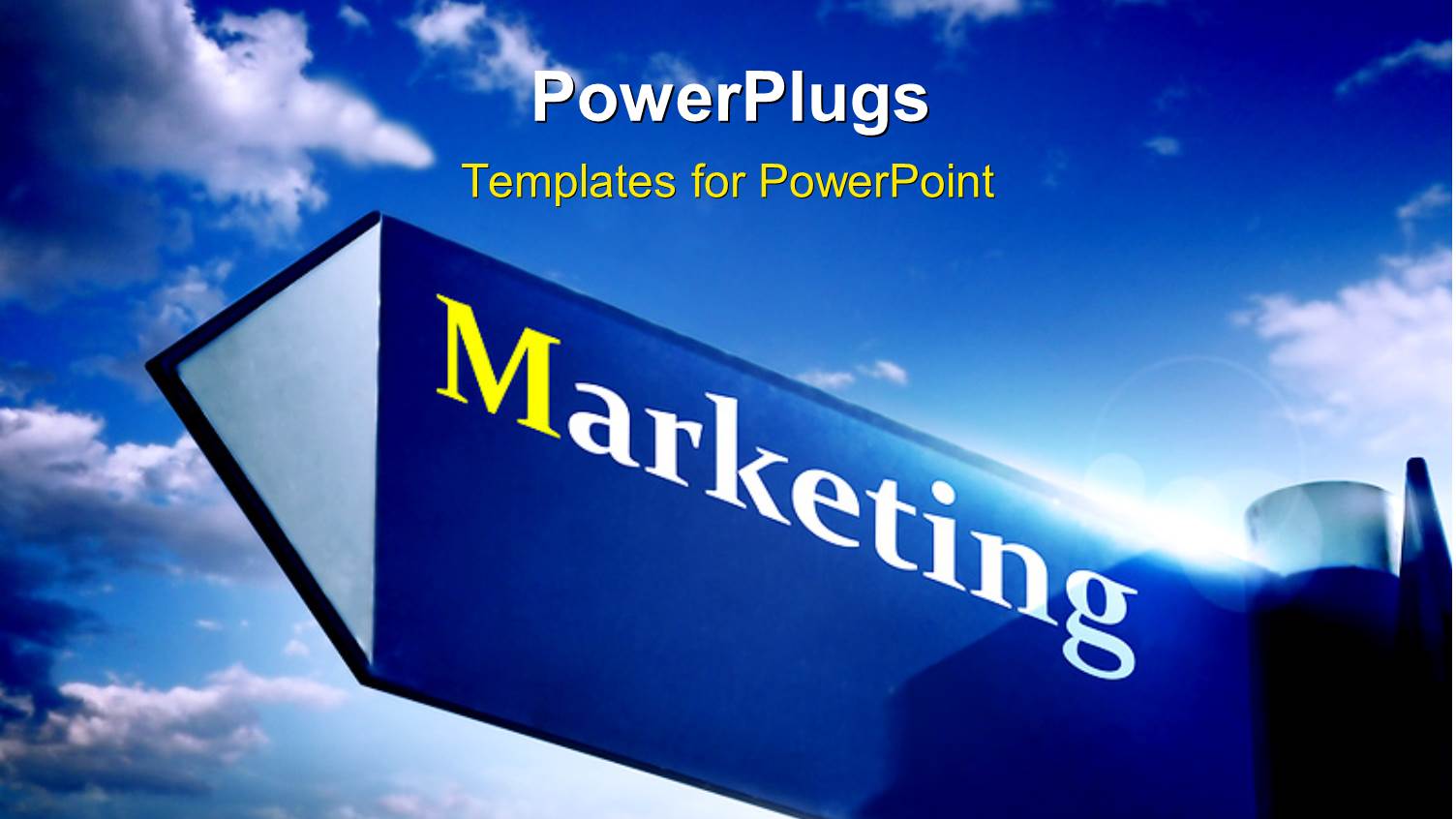 a Marketing Sign with a Umber of Clouds in the Background