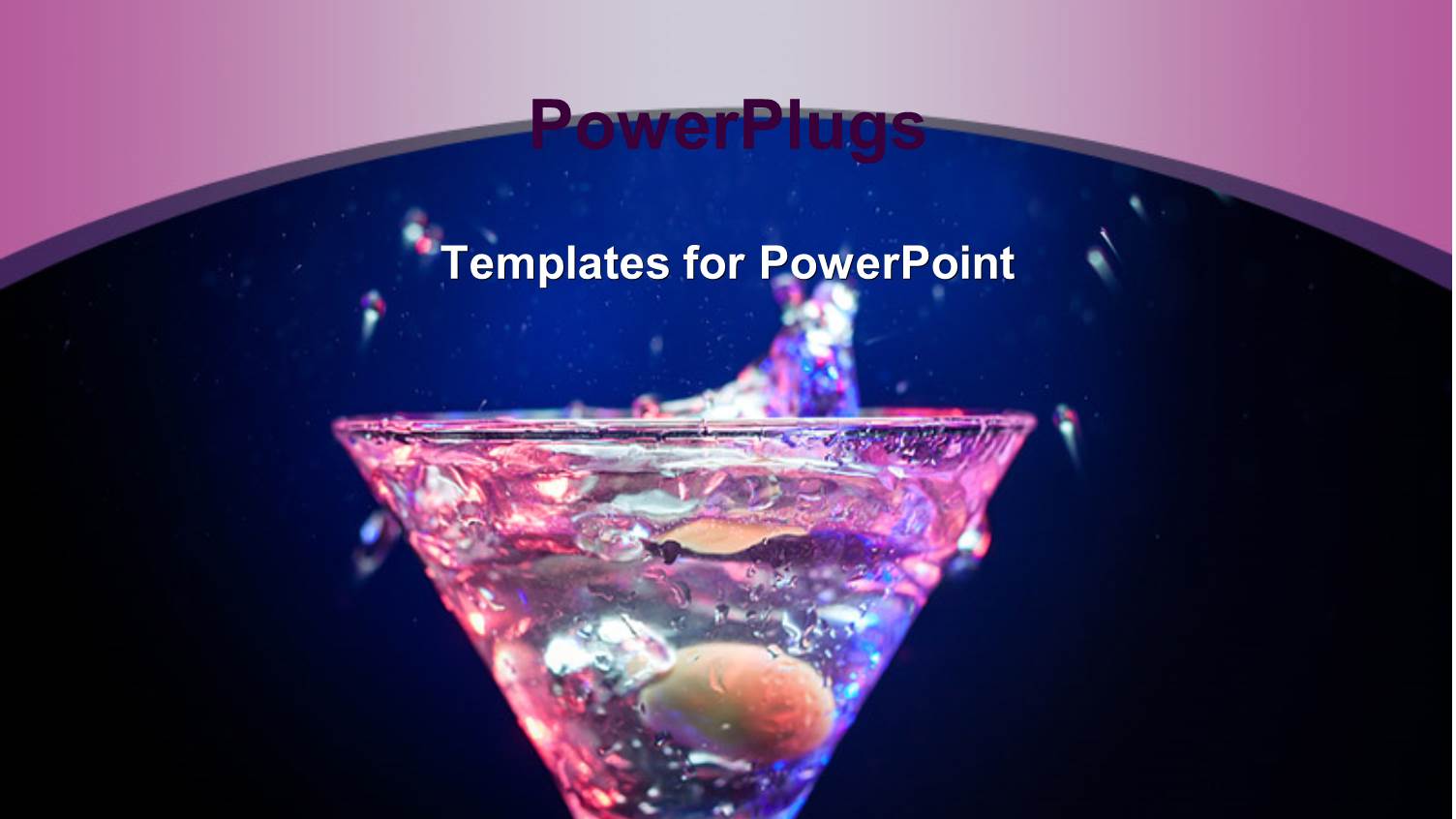 a Martini Glass with Bluish Background