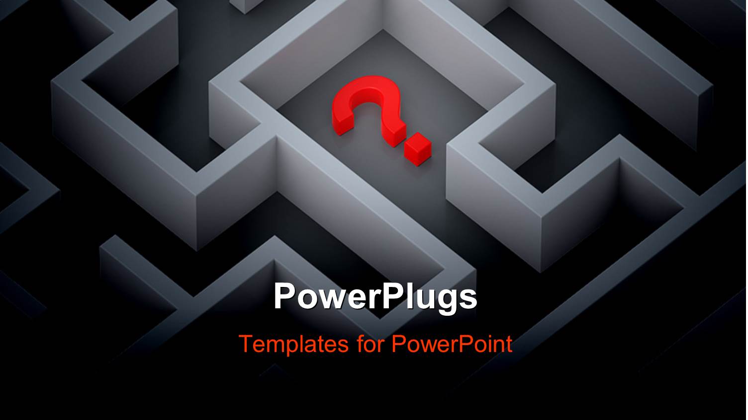 a Maze with a small Red Question Mark in the Middle