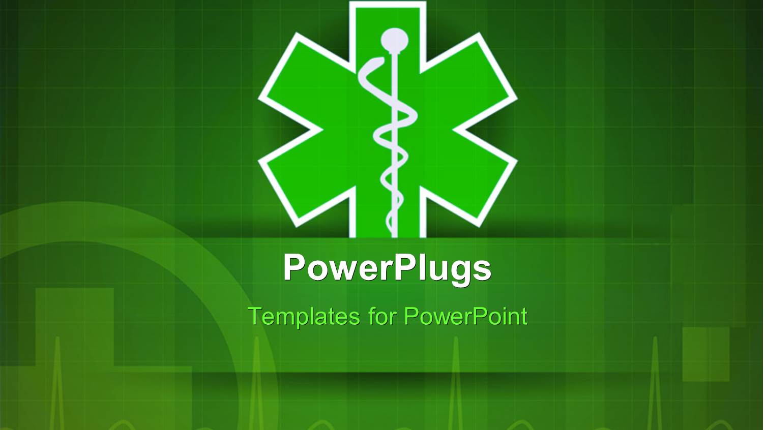 Medical Caduceus with Nice ECG Wave in the Background