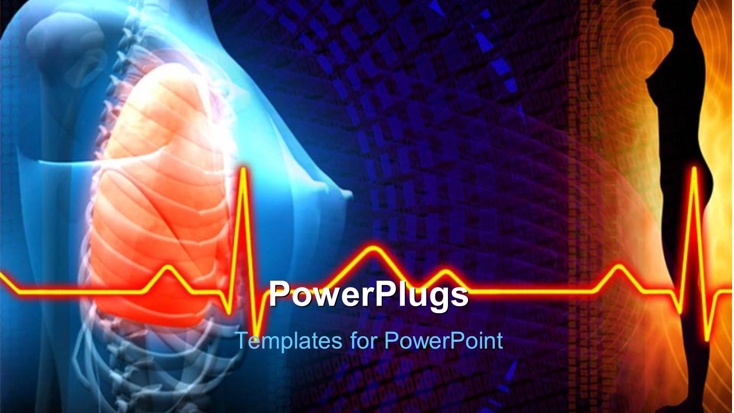 Medical Concept Depicting Female Human Skeleton with Rays