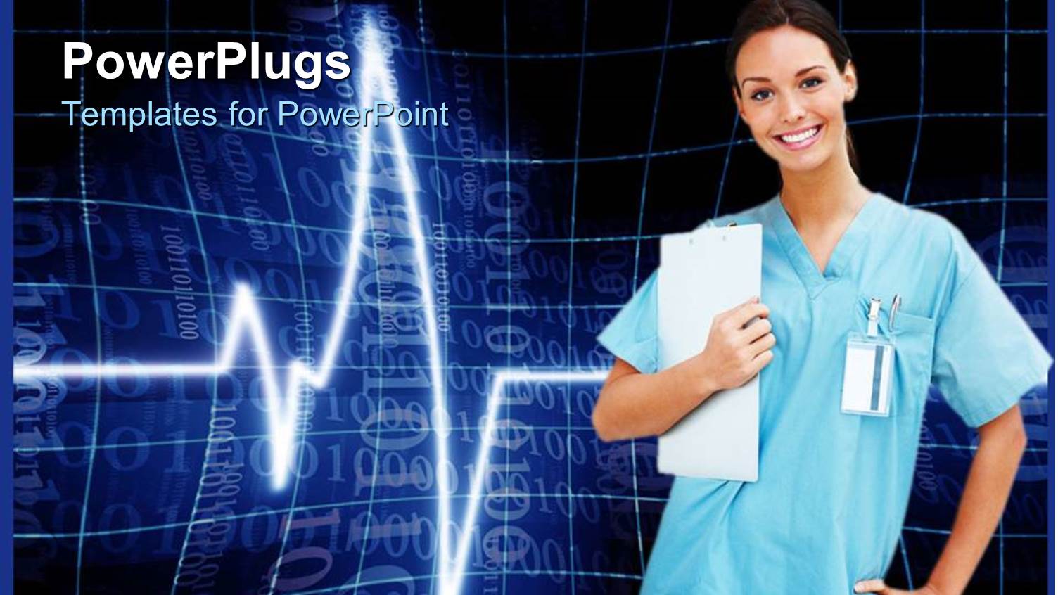 a Medical Staff with Heartbeat Line in the Background