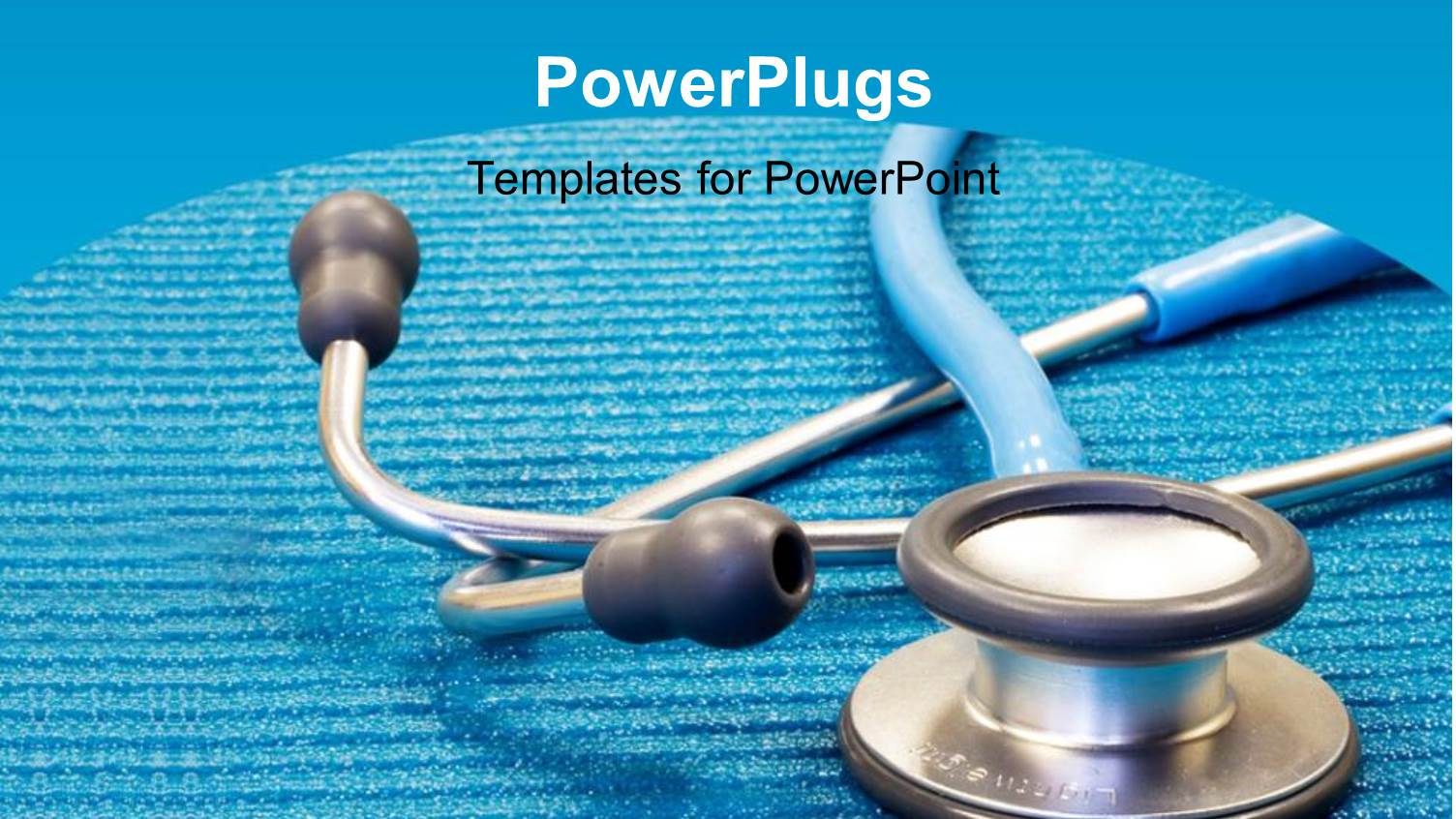 a Medical Stethoscope on Blue Examination Mat