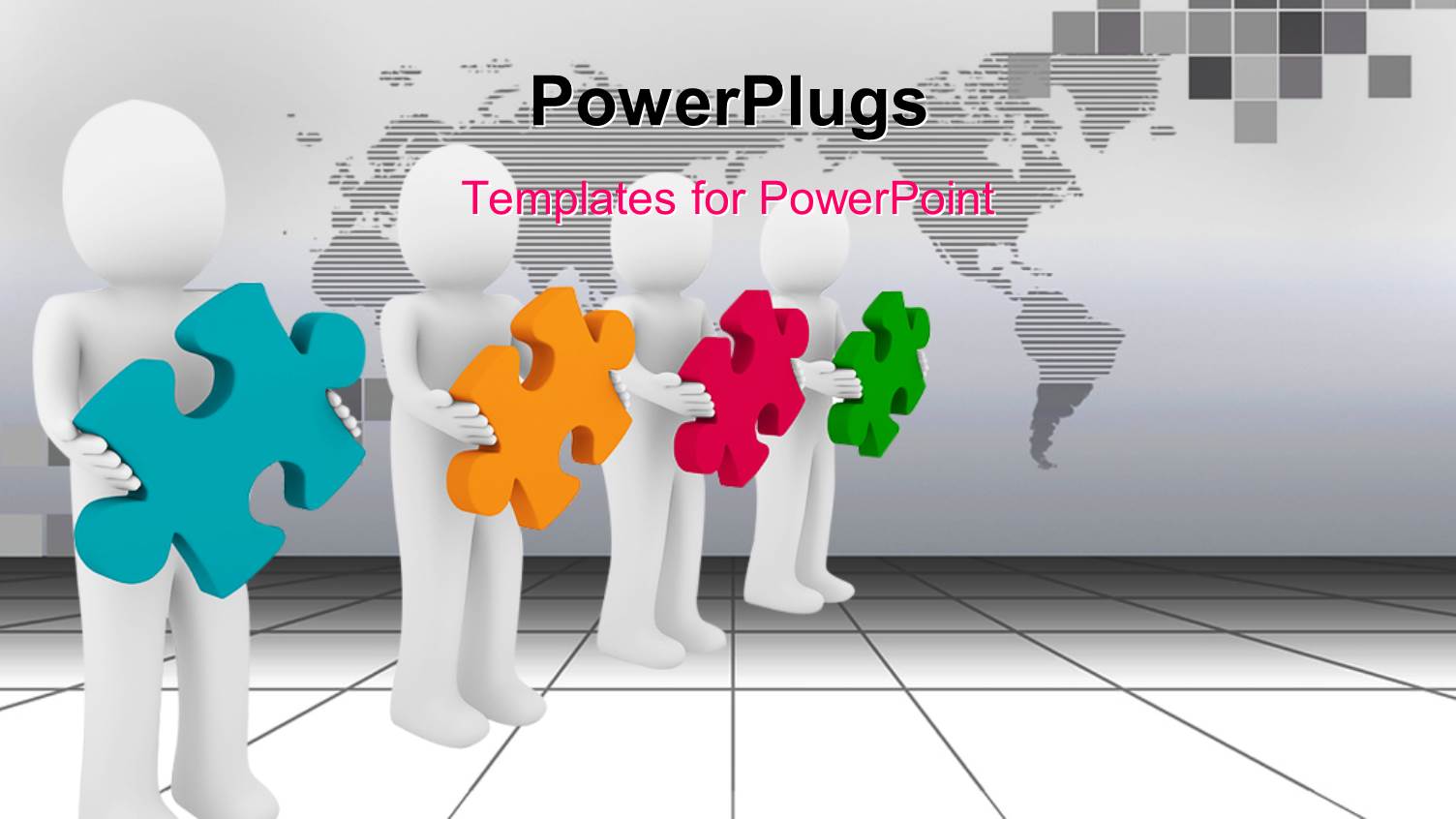 Men Confused with Different Color of Puzzles as how to Form them Together