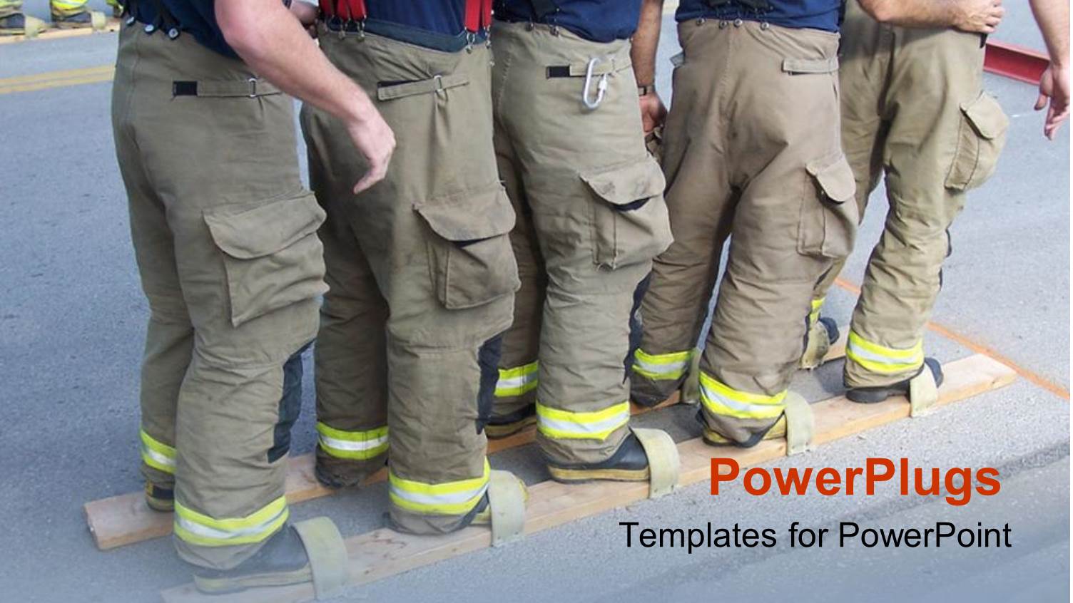 Men in Firefighter Uniforms Doing Team Relay