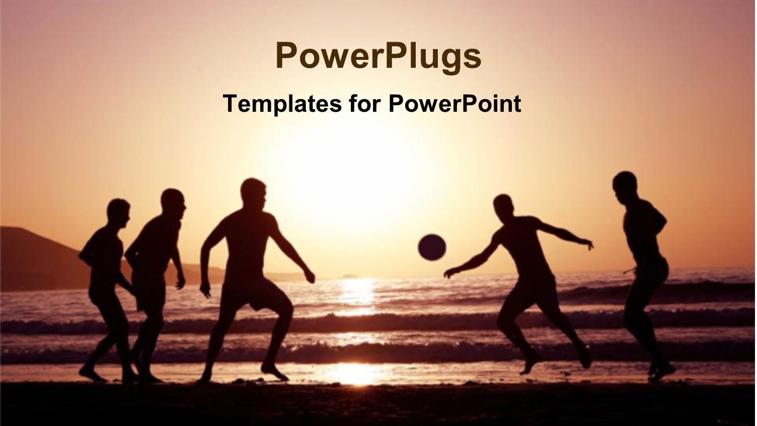 Men Playing Football on the Beach