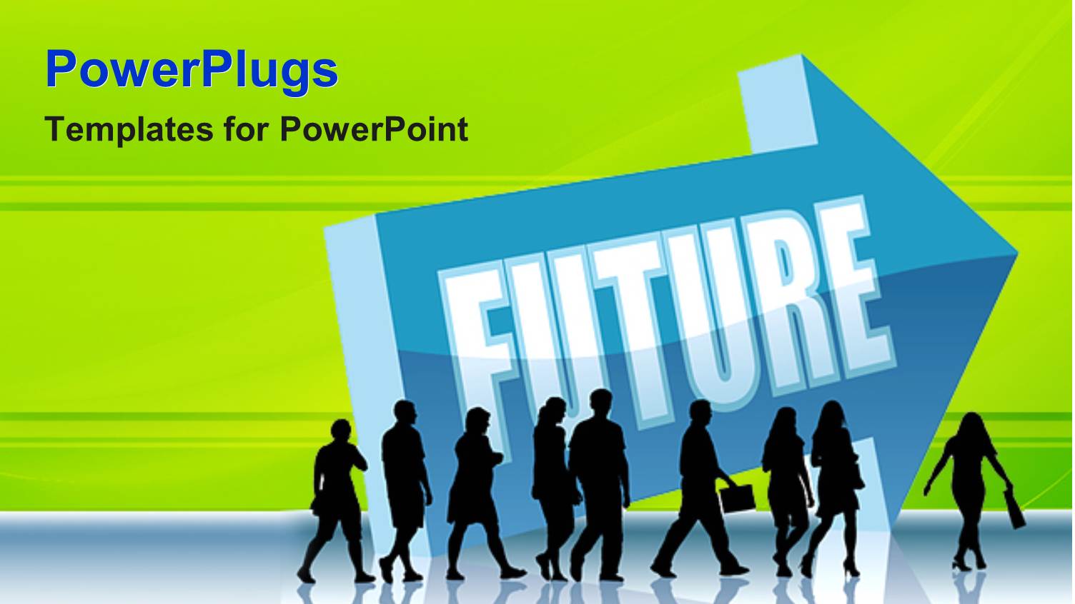 Men and Women Walking with Future Written on an Arrow