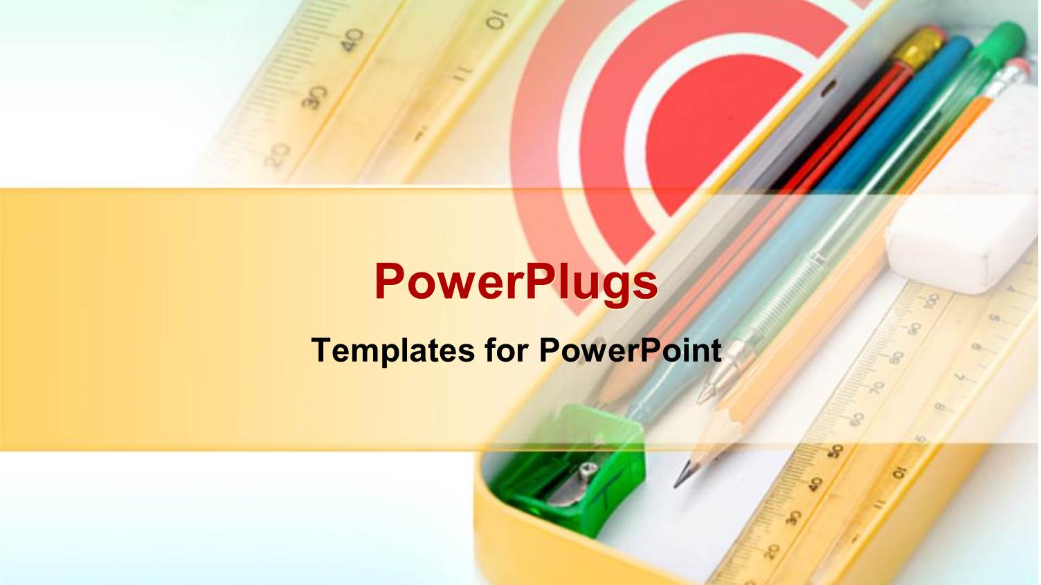 Metal Pencil Case Holding School Supplies White Red Target Background