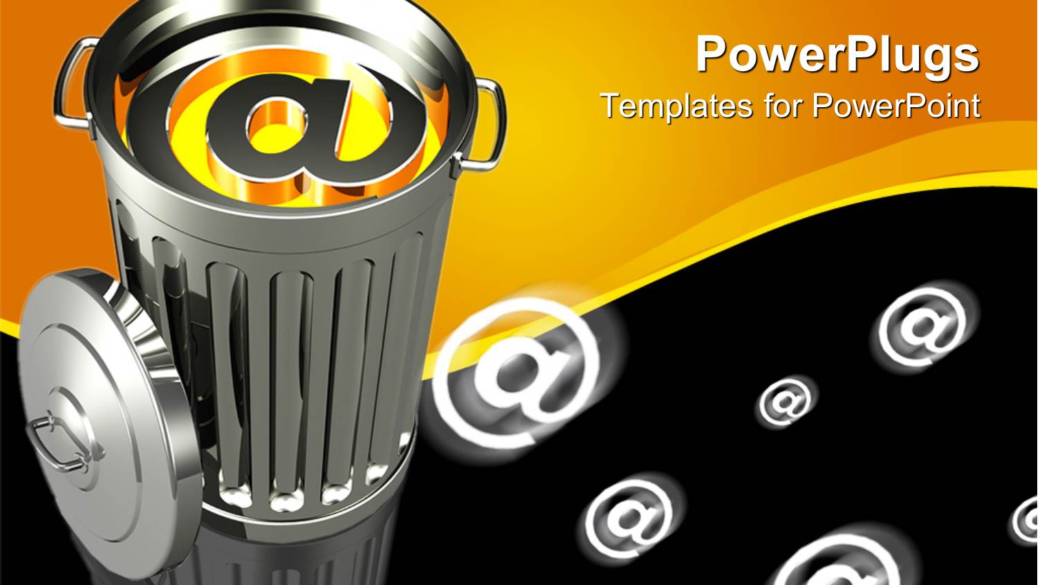 Metal Silver Bin with an @ Symbol and other @ Symbols