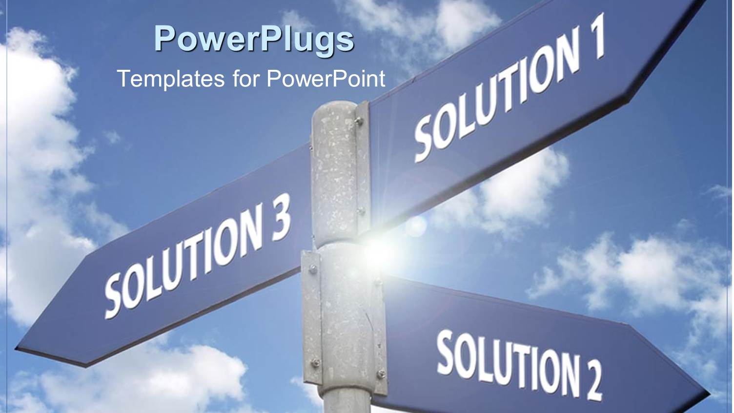 Metaphor for Problem Solving with Solution Street Signs Pointing in Different Directions