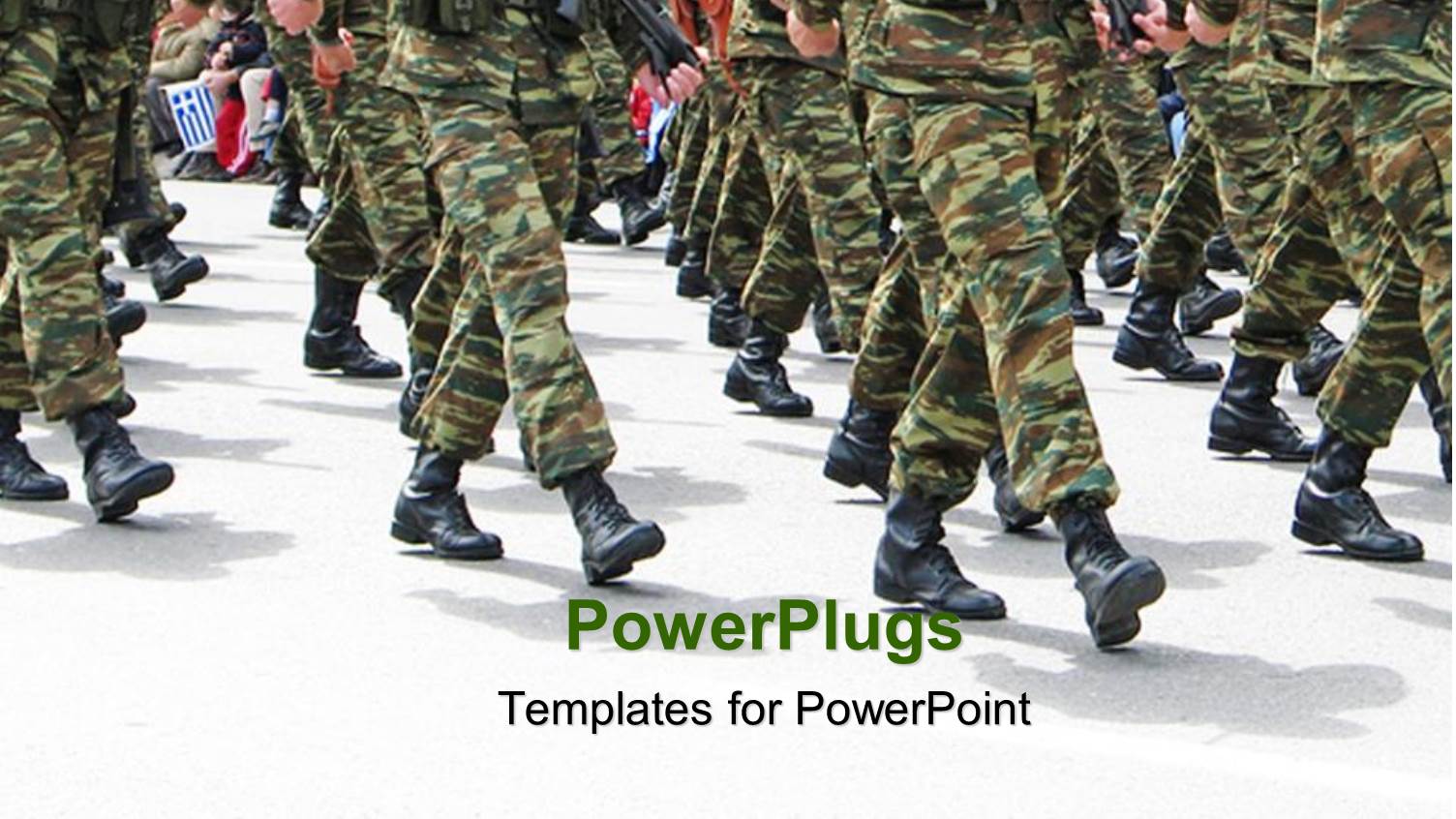 Military Parade Background Depicting Soldiers Marching in Army Parade