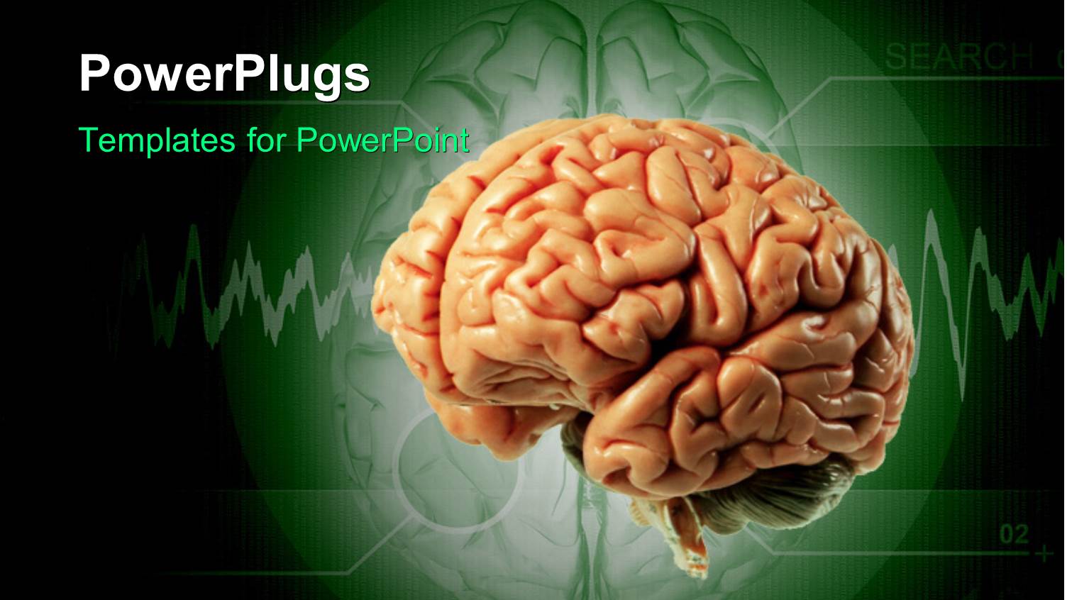 Model of a Brain Against Medical Technology Background