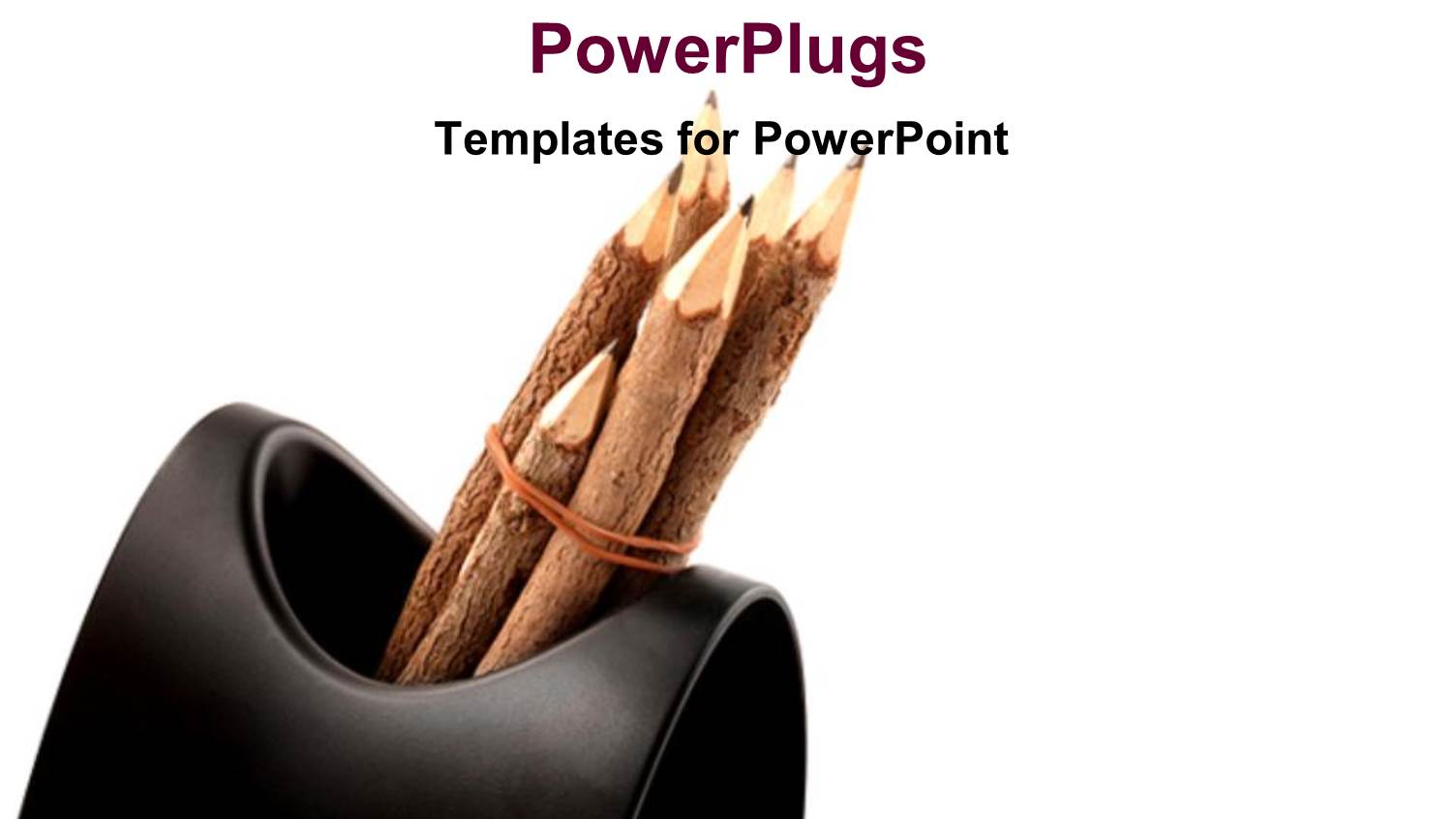 Modern Black Pencil Case with Wooden Sharpened Pencils on White Background