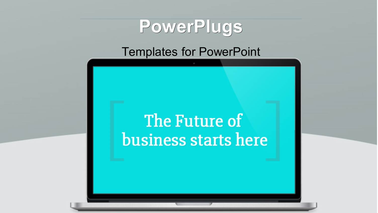 Modern Notebook Computer with Future Technology Message